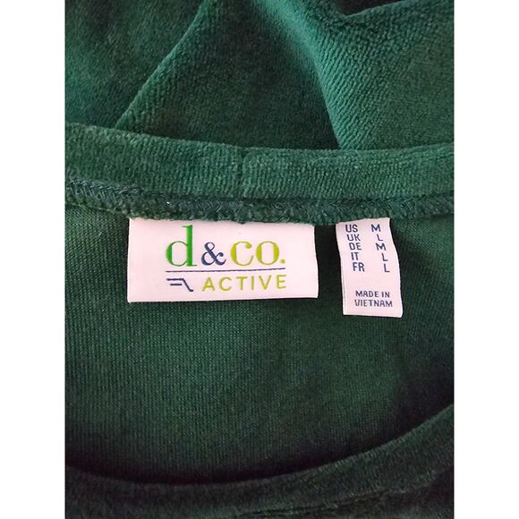 D & Co Active Evergreen Brushed Fleece Long Sleeve Sweatshirt Side Pockets M - Picture 4 of 5
